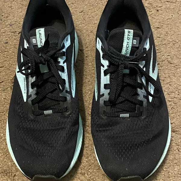 Womens Brooks Launch GTS 8 Black‎ Mint Green Running Shoes Size 9 WIDE WIDTH - Image 2