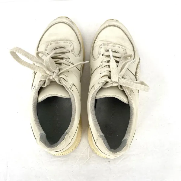 Everlane The Trainer Off White Leather Sneakers Women's Size 8.5 - Image 4