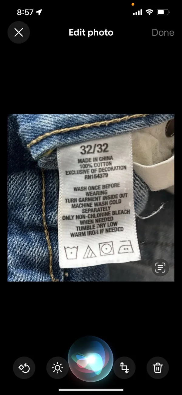 Aeropostale Denim Blue Jeans Mens Size 32/32 Slim Straight Distressed Inseam 30” - Image 5