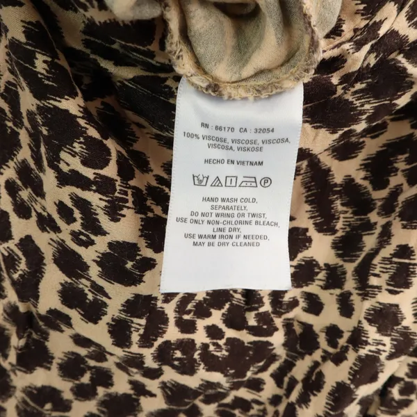 By Anthropologie Animal Print Leopard‎ Flare Knee Length Midi Skirt Plus 14 - Image 4