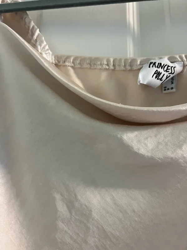 Princess Polly Love Song Top / Champagne Satin Long Sleeve Top - Image 5