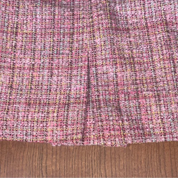 Lovers‎ + Friends REVOLVE Amira Notched Front Tweed Mini Skirt Belt Pink Size XS - Image 10