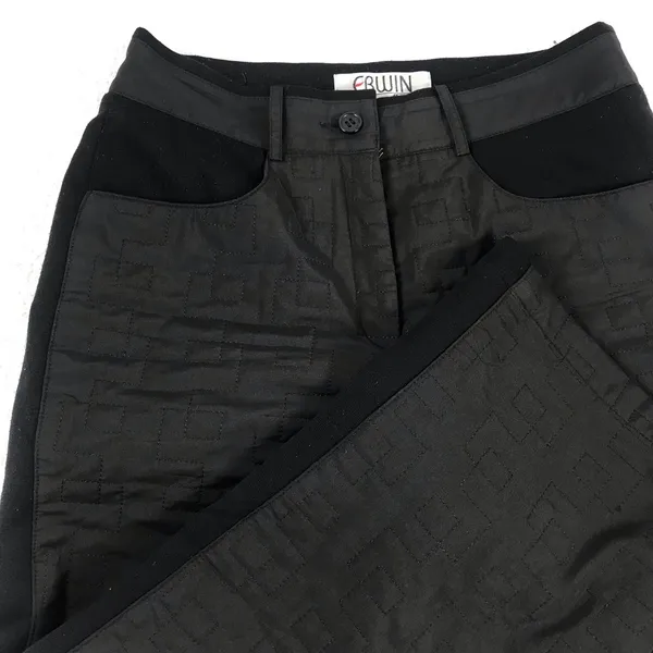 28 high rise Silk quilted capris pants - Image 2