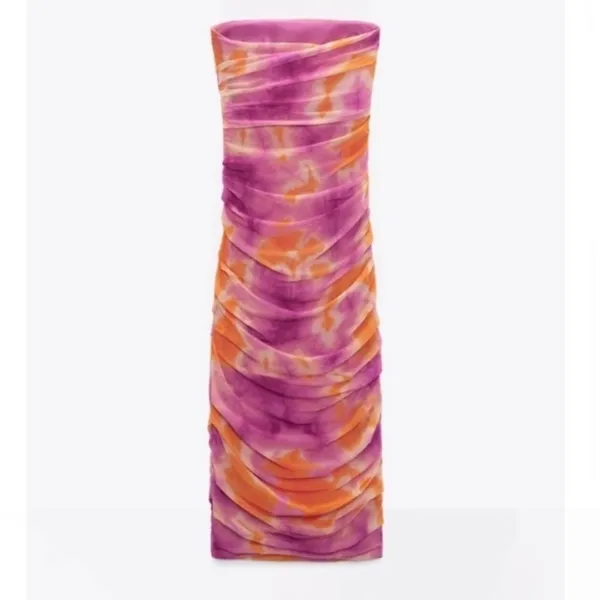 Zara‎ Print Dress With Tulle - Image 11