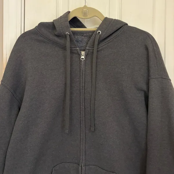 Fruit of the Loom Zip Up Hooded Sweatshirt in Grey - Image 3