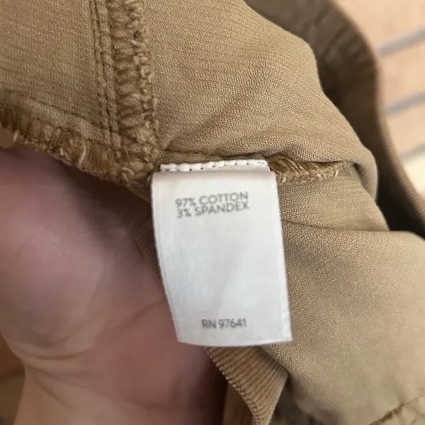 J. Jill Corduroy Pull On Ankle Stretch Pants Size Medium Camel Brown - Image 6