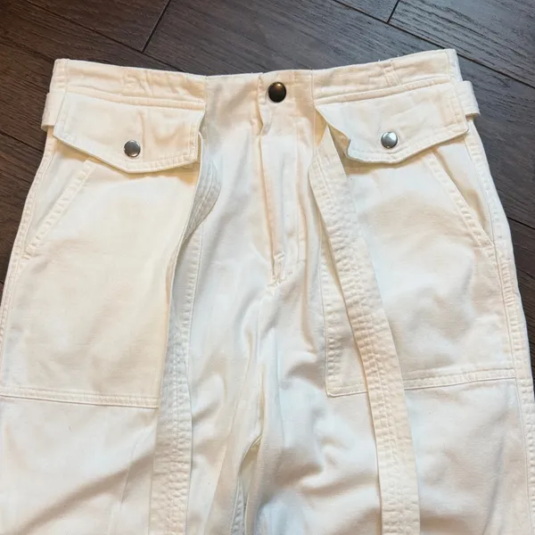 Banana Republic White/Cream Wide Leg Women’s Pants Size 6 C24-011 - Image 2