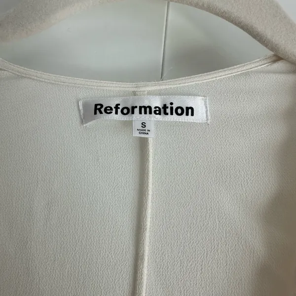 Reformation‎ Winslow Wrap Dress White Ivory Size S - Image 7