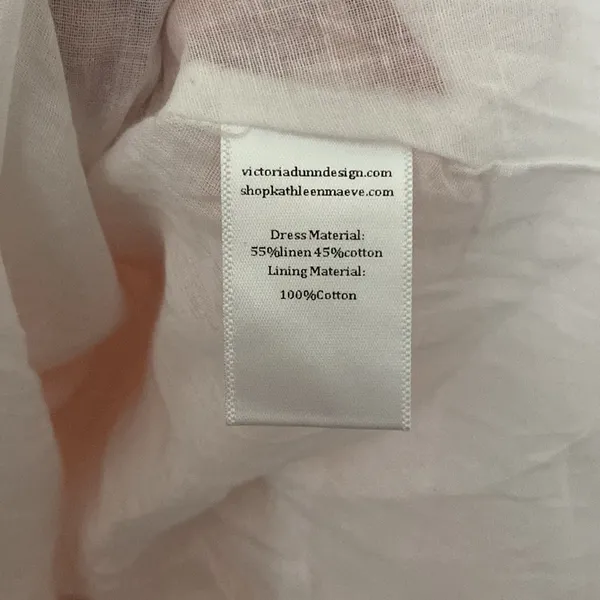 Victoria Dunn x Kathleen Maeve Taylor Linen-Blend Mini Dress (Sz L) Seashell NWT - Image 8