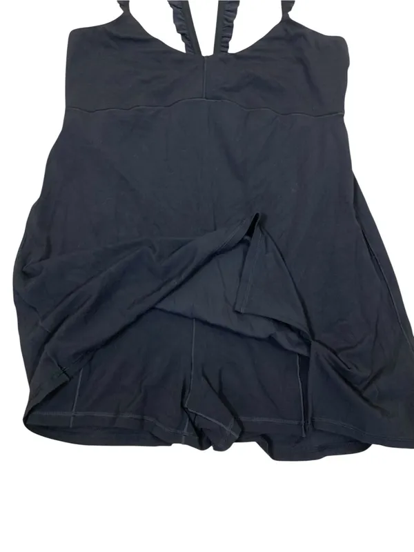 Offline By Aerie Black Ruffle Strap Athletic Romper L Tennis Athleisure - Image 2