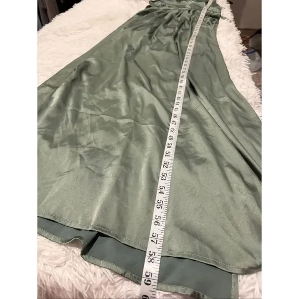Baltic Born Roma Satin Maxi Dress in Eucalpytus Green Medium - Image 7