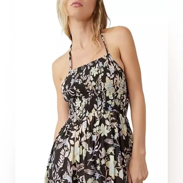 NWOT Free People Heat Wave floral Print Maxi Dress, spaghetti strap racer back,S - Image 10