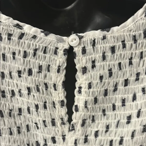 White Puff Sleeve Blouse with Peter Pan Collar - Image 6