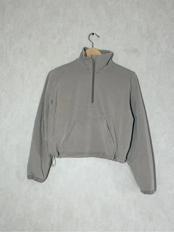 Lululemon Women’s Lululemon Brushed Softstreme Half Zip in Riverstone 4 - Image 3
