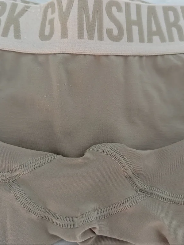 Gymshark Beige/Tan Bike Shorts size L - Image 5