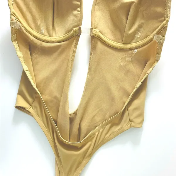 Defitshape Women’s Beige size 36/Large Backless Stretchy Seamless Bodysuit NWOT - Image 7
