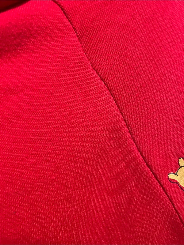 Disney Red Winnie the Pooh Cropped Hoodie Sweatshirt - Women - Image 6