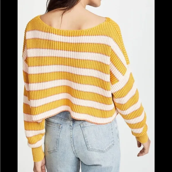 Free People Just My Stripe Sweater - Image 3