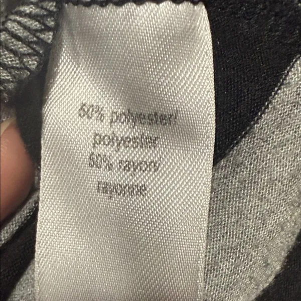 Maurices Black and Gray Striped Short Sleeve Top - Image 6