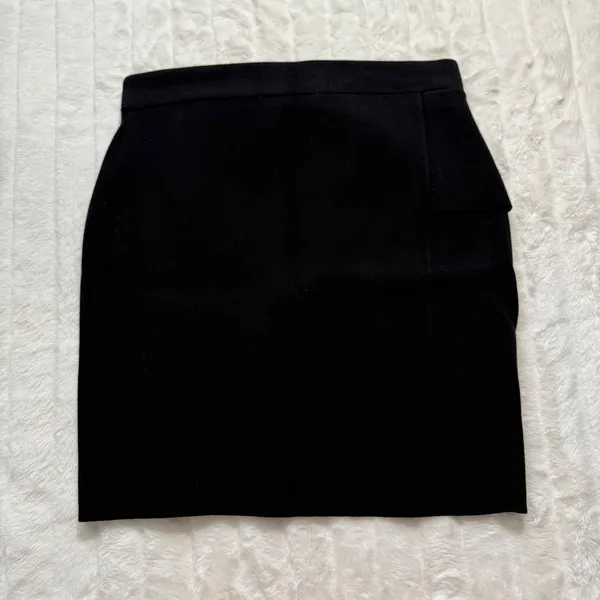 ZARA Black Knit Ruffle Peplum Skirt Womens Size‎ L - Image 3