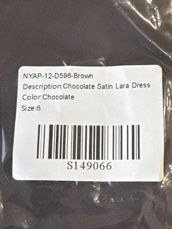 Tuckernuck Satin Lara mini shift dress in Chocolate Brown 6 New Womens - Image 5