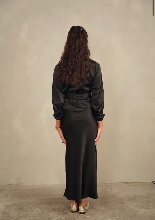 Udel NY Satin Maxi Slip Skirt - Image 3
