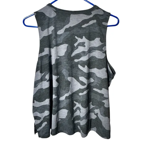Old Navy Active Go Dry Women's Charcoal Camo Athletic Workout Tank Top Sz L - Image 8