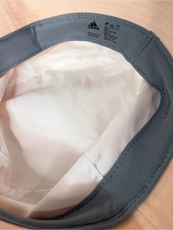 adidas peach color Bucket Hat with Logo Trim - Image 3
