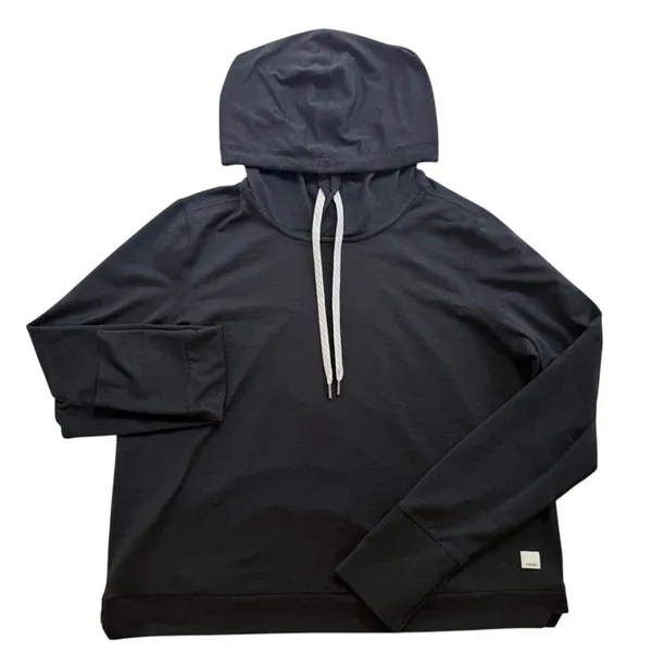 Vuori Halo Essential Hoodie Ladies Sweatshirt Small Dark Coal Grey Gym - Image 2
