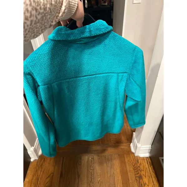 Patagonia‎ ReTool Snap-T Pullover Fleece Sweater size medium Teal Green - Image 5