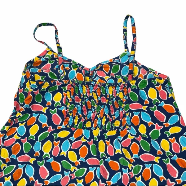 Compania Fantastica Cotton Poplin Swimming With The Fish Sleeveless Dress Large - Image 6