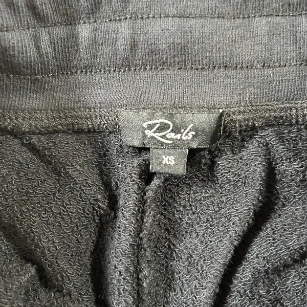 Rails Kingston Jogger Sweatpants XS Black Bronze Star Embroidery Cotton Modal - Image 3
