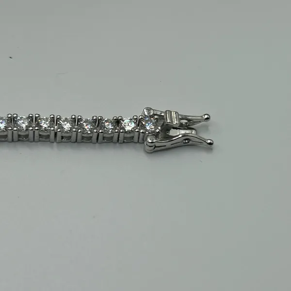 Diamond Supply Co. Moissanite Tennis Bracelet 3mm 8 Inch 925 Silver VVS1 D Passes Test New GRA Cert - Image 6