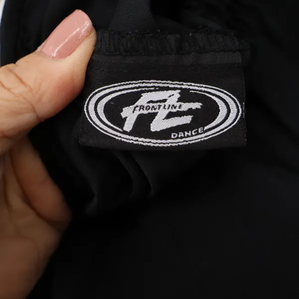Frontline Dance Microfiber Track Pants Black Blue White Side Stripe Small - Image 3