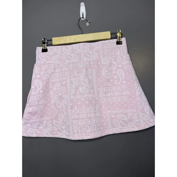 RebelVEIL Skort Womens Medium Pink Paisley Print Lined Pockets Stretch Athletic - Image 2