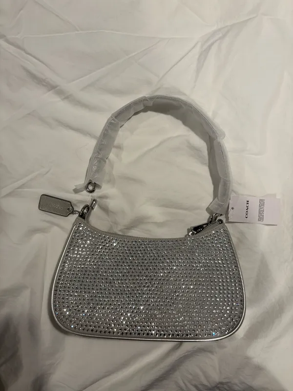 Coach Crystal Teri Shoulder Bag Silver Crossbody (NWT) - Image 6