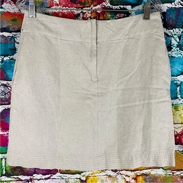 Floreat Anthropologie Skirt Bead Embellishments and‎ Tan Stitching Size 0 - Image 2