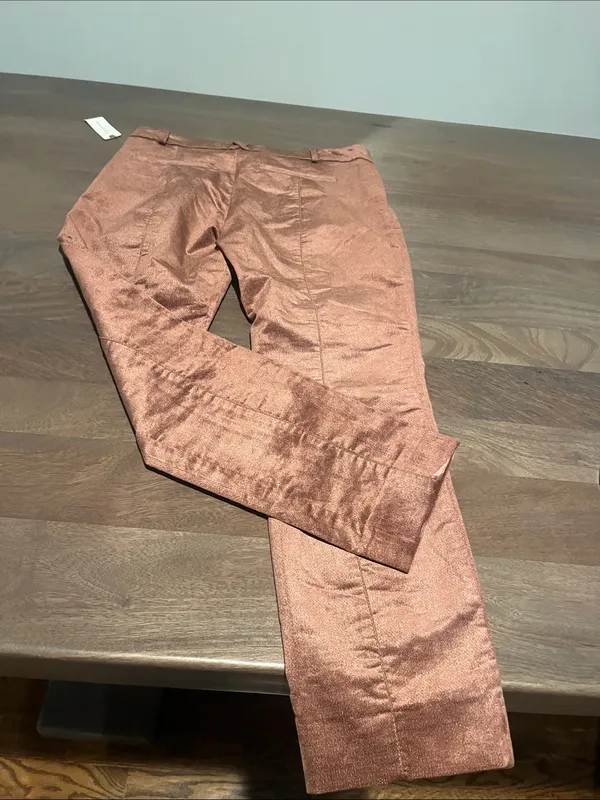 Anthropologie Copper-Tone Essential Skinny Trousers Sz 4 NWT - Image 8