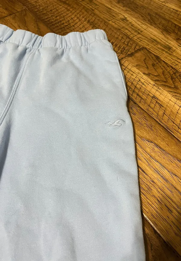 Hollister Baby Blue Fleece Dad Sweatpants - Image 2