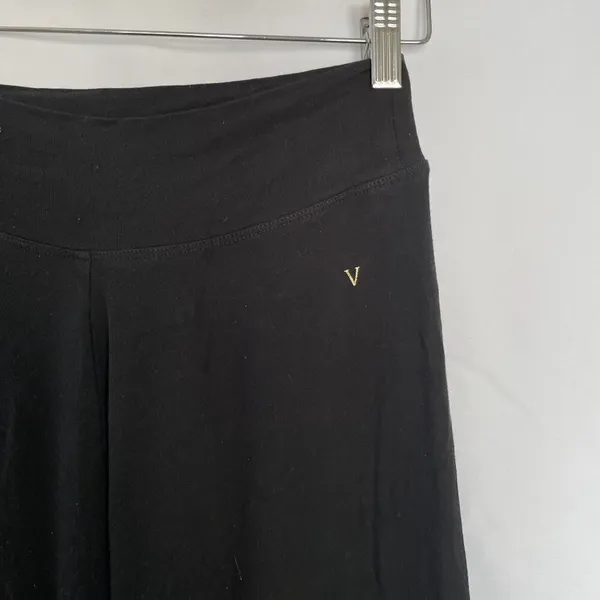 Victoria's‎ Secret Black Wide-Leg Pants With Elastic Waistband & V Logo size XS - Image 2