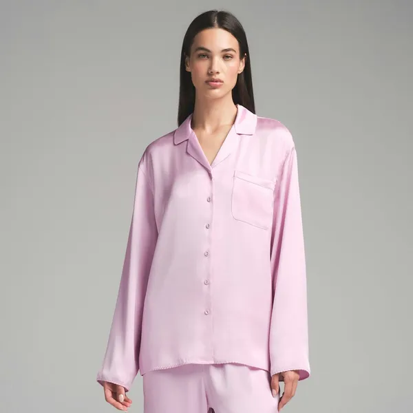 SKIMS *TOP ONLY* Woven Shine Long Sleeve Sleep Top- Size XS - Image 2