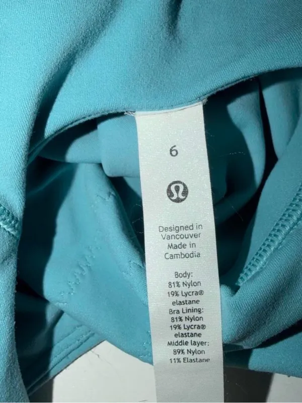lululemon athletica Dusty Blue Seamless Crop Sports Bra - Image 3