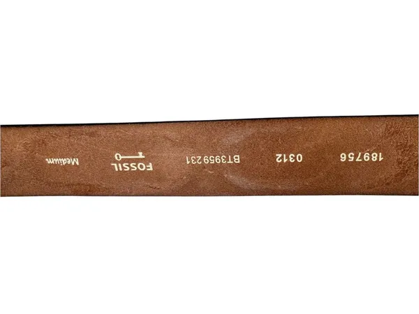 Fossil Brown Leather Laser Cut Out Belt Medium BT3959231 - Image 8