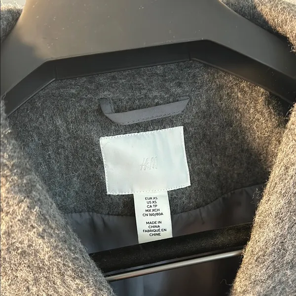 Gray Warm Coat Blazer Oversized XS - Image 2