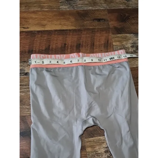 Gymshark Gray Leggings with Pink Logo Waistband Large - Image 6