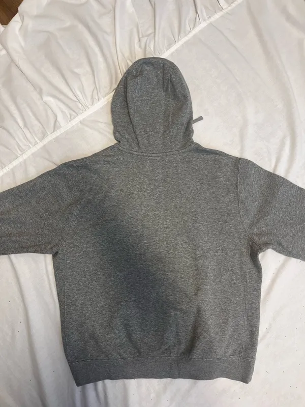 Nike Light Grey Hoodie Sweatshirt - Image 4