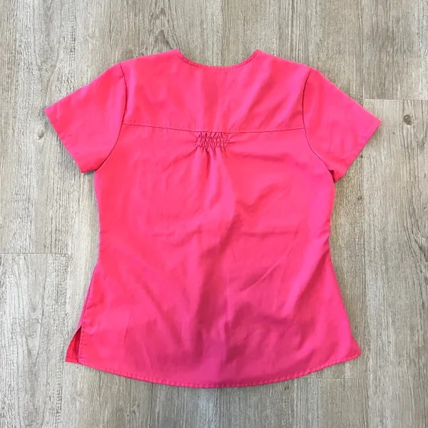 Grey's Anatomy Womens by Barco Pink Scrub Top - M - Image 6
