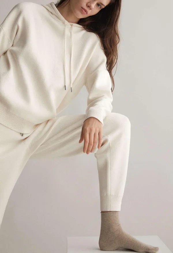 Oysho Soft Knitted Cream Joggers Pants - Image 2