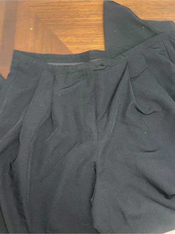 Wild Fable Women’s Black High-Rise Pleated Wide-Leg Trouser Pants Size L - Image 2