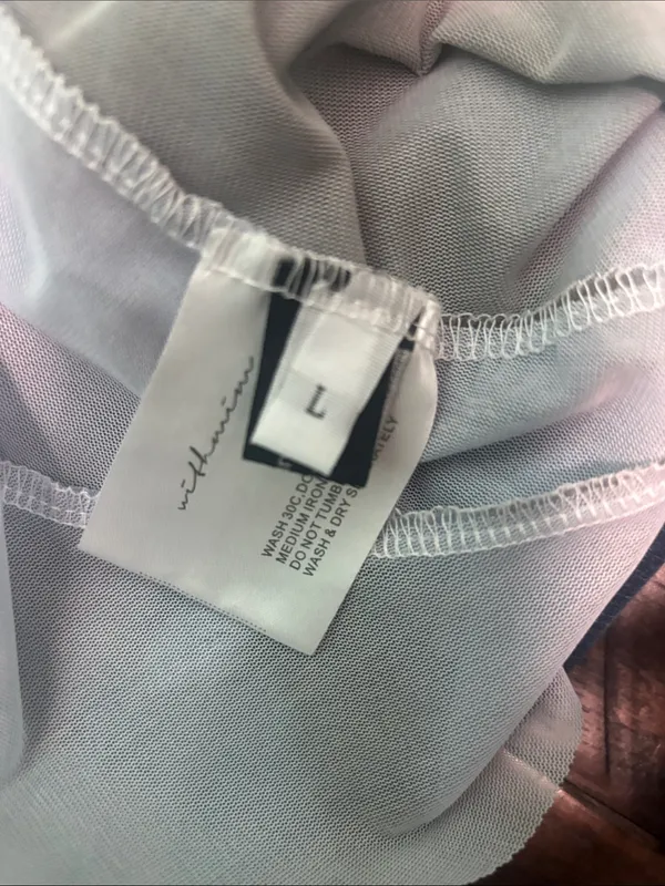 Sheer Knot-Front Blouse in Misty Blue - Image 13